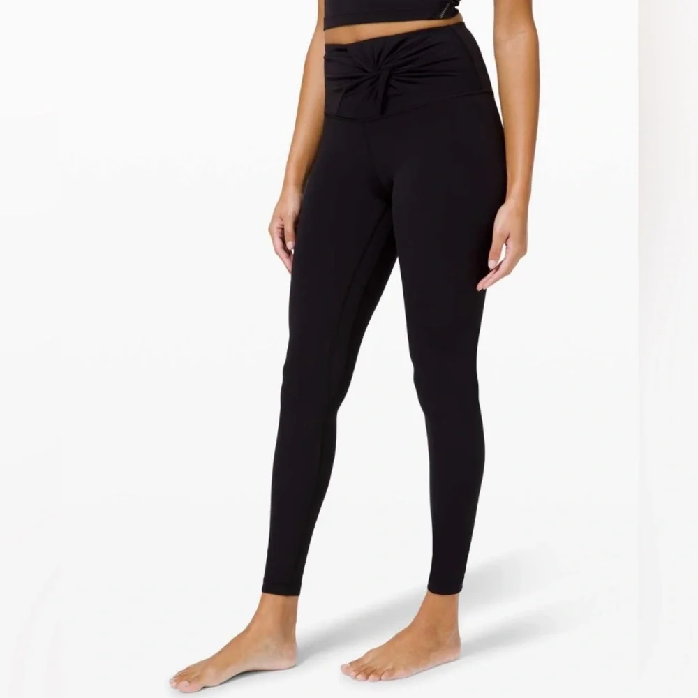 Lululemon Black Align High-Rise Tight 28" Twist Waist Leggings Ankle Full Length - Picture 3 of 16